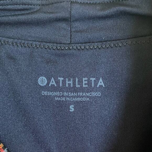 Athleta Seersucker Plaid Crop Top Rashguard Swim Small - Picture 4 of 4